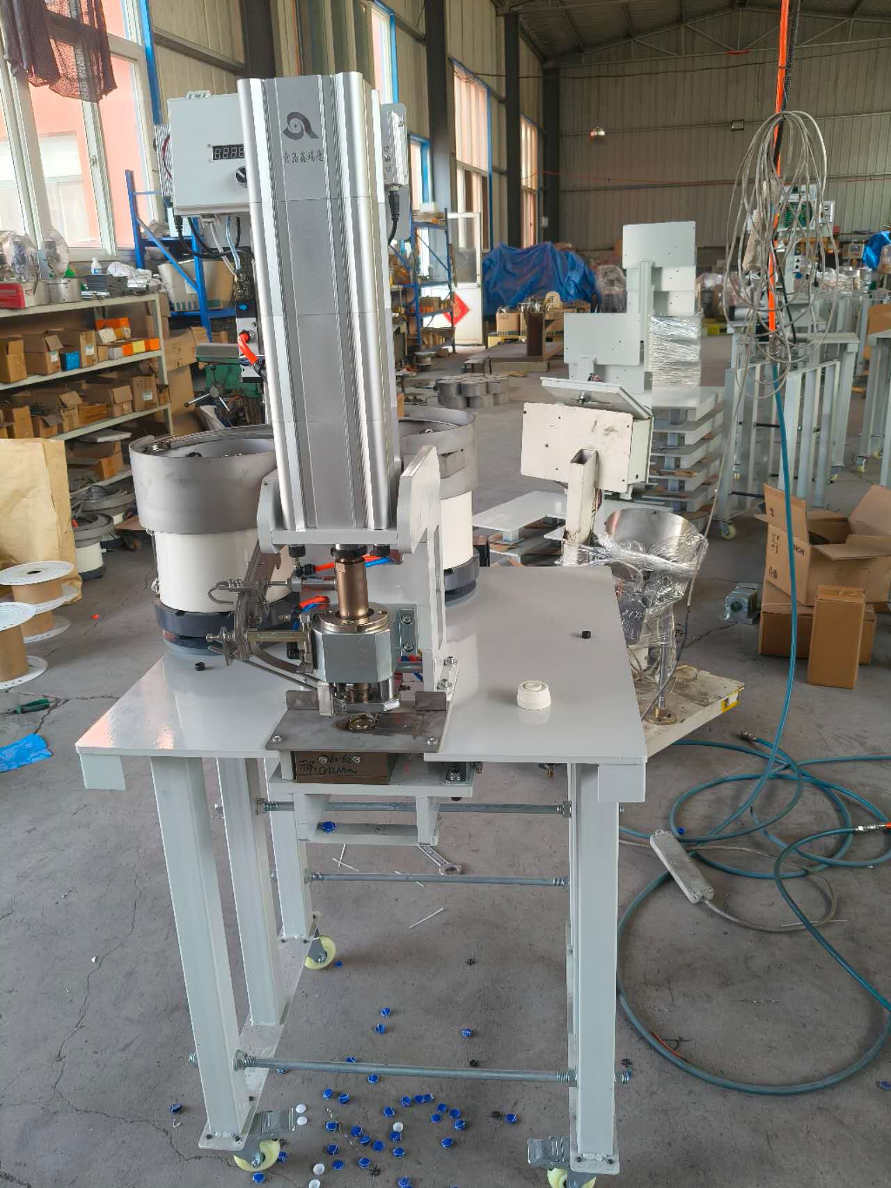 氣動四缸雙盤打扣機